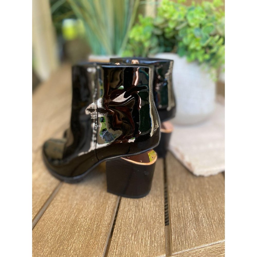 Alexander Wang Patent Leather Gabi Booties Black - Picture 5 of 13